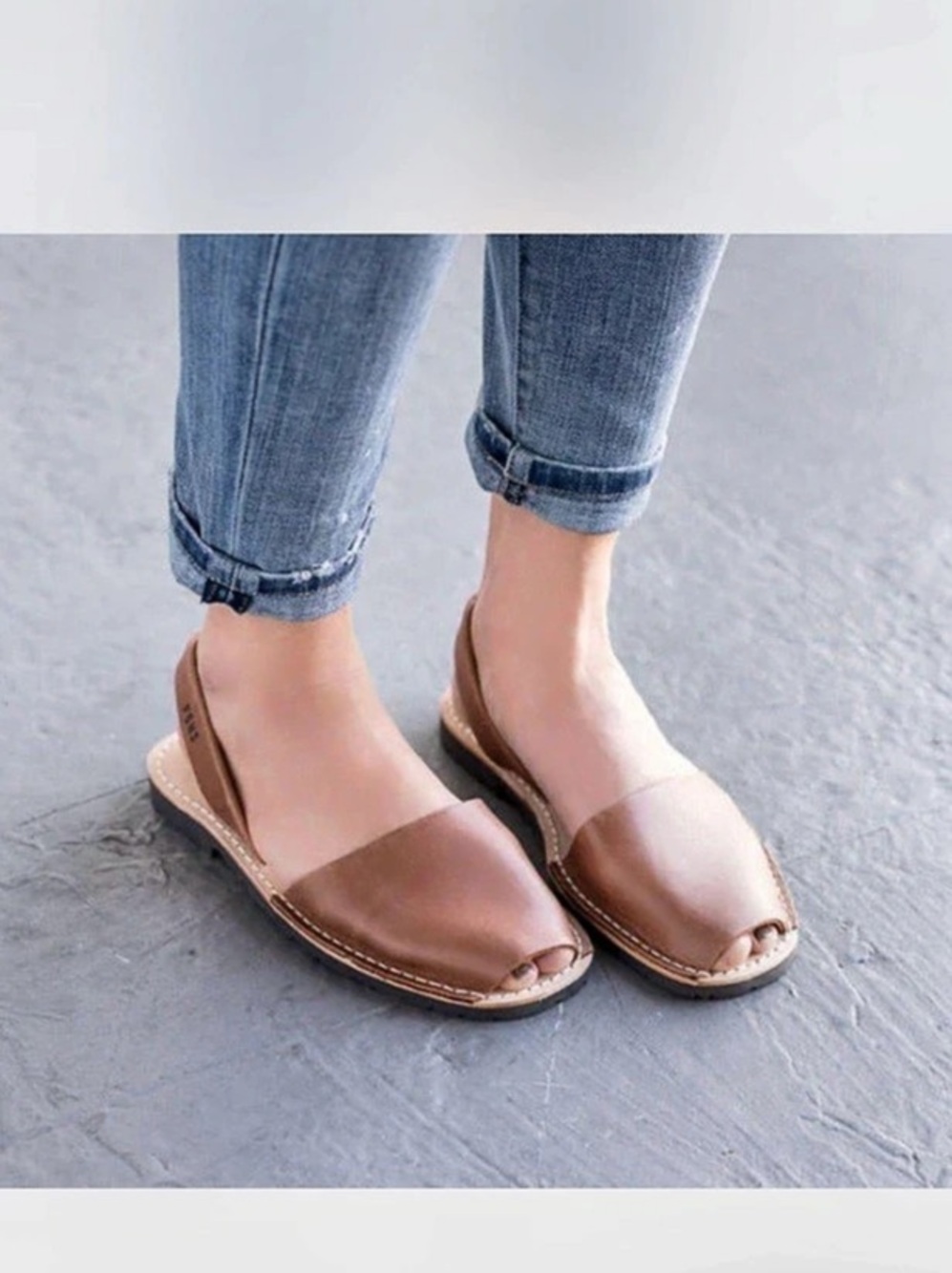 Pons Classic Avarca Sandals Leather Sandals EU 37 ( or 7.5) Brown